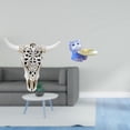 thumbnail image 2 of Arte colgante de pared con cabeza de toro tribal y figura de gato, estatua de resina, bandeja, escultura para oficina, dormitorio, comedor, decoración, 2 of 8