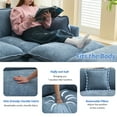 thumbnail image 5 of 111'' Sectional Cloud Couch, Modern Comfy Chenille L Shaped Sectional Sofa for Living Room, Upholstered Modular 4-Seat Sofa Couch with Movable Ottoman, Blue, 5 of 9