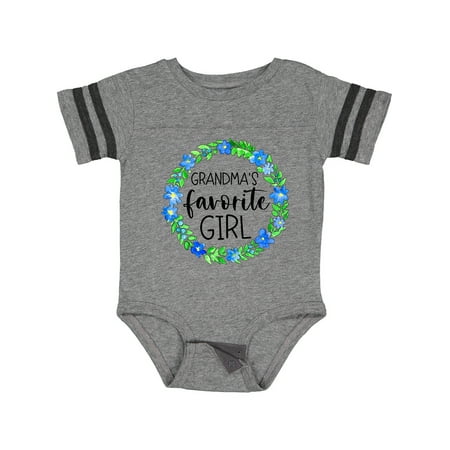 

Inktastic Grandma s Favorite Girl Blue Flower Wreath Girls Baby Bodysuit