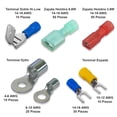 thumbnail image 3 of Kit Car Audio Instalador Terminal Thermofit Cinchos Conectores Termoflex 615 Pza Terminales Ojillo / Terminal Doble Hi-low /zapatas Hembras / Terminales Espada LK-COT-615 Steelpro Links, 3 of 6