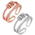 thumbnail image 1 of CUITING Anti Anxiety Rings For Women Men Unisex Adjustable Stacking Spinning Worry Ring, 1 of 5