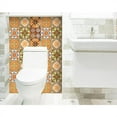 thumbnail image 5 of HomeRoots 400306 5 x 5 in. Golden Multi Orange Mosaic Peel & Stick Tiles, 5 of 9