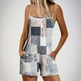 thumbnail image 2 of Women's 2025 Boho Sleeveless Romper - Spaghetti Strap Jumpsuit with Pockets, Loose Wide Leg Shorts for Summer (Floral & Casual), 2 of 5