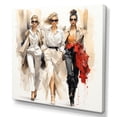 thumbnail image 2 of Designart "Runway Walk Fashion Figures on Display II" Fashion Wall Art - Glam White Fashion Woman Entryway Wall Art, 2 of 6
