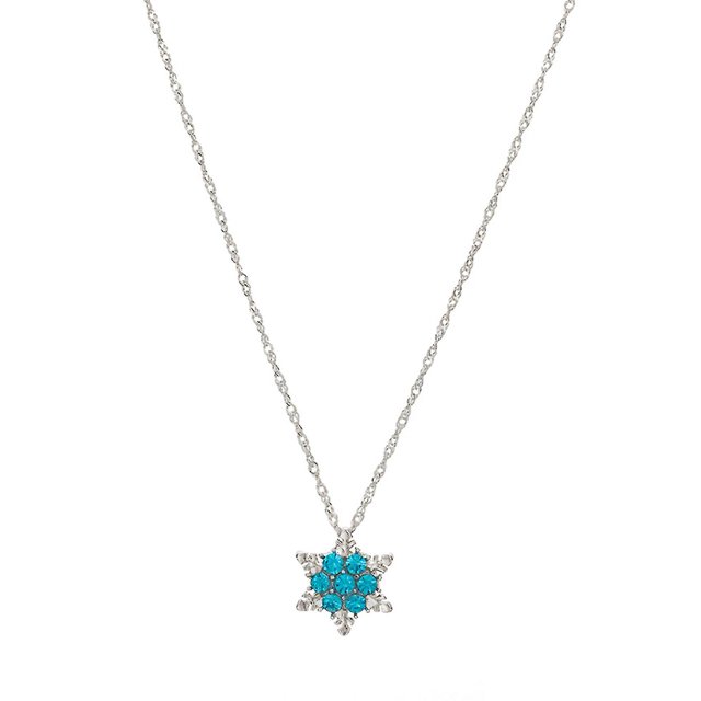 Collar femenino YONGSHENG elegante brillante Diamante de agua copo de nieve ajustable 45 cm