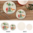 thumbnail image 2 of SKYSONIC Cute Birds Cardinal Pot Holders Trivets, 2 Pcs Heat Resistant Trivets,Cartoon Seeds Cage Cotton Thread Weave Mats for Hot Pads Pans Pot Bowl Teapot for Kitchen Decor, 2 of 7