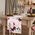 thumbnail image 2 of Table Runners 90 Inches Long Dress Scarves, Pink Valentine's Day Farmhouse Coffee/Dining/Kitchen Table Runner for Living Room, Spring Floral Eucalyptus Leaves 13x90 Inch, 2 of 9