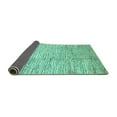 thumbnail image 2 of Ahgly Company Indoor Round Abstract Turquoise Blue Modern Area Rugs, 6' Round, 2 of 4