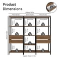 thumbnail image 4 of Madesa Garage Storage Rack with 4 Drawers and Open Shelves 78"L Multiuse Modular Organization Cabinet for Tools - Black/Brown, 4 of 11
