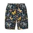 thumbnail image 4 of Lsque Mens Swim Trunks Flowers Butterfly Pattern - Bathing Suit Compression Liner - Beach Swim Shorts Swimwear - (S-3XL) - Stretch Quick Dry -Large, 4 of 9