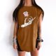 thumbnail image 5 of Moda Retro Moda Casual Cuello redondo Manga corta Ranura Estampado Camiseta Top Pompotops hkajfhjk460704, 5 of 9