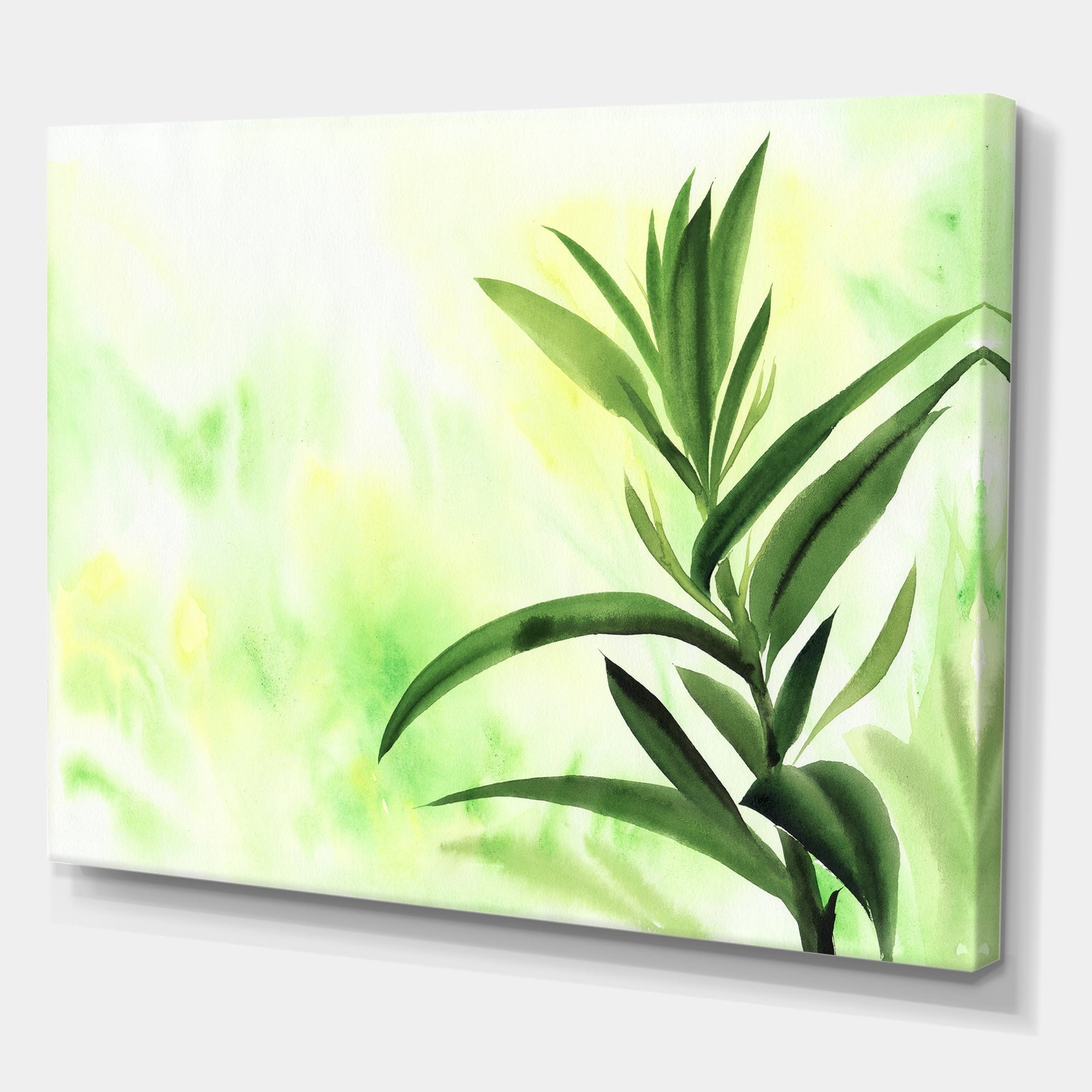 Designart ' Bamboo Palm Detail I ' Traditional Canvas Wall Art Print