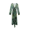 thumbnail image 6 of Douhoow Women Boho Long Dress Tropical Floral Sundress Long Sleeve Loose Beach Dresses, 6 of 9