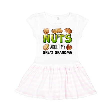 

Inktastic Nuts About My Great Grandma Peanut Almond Pistachio Gift Toddler Girl Dress