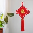thumbnail image 2 of Jiibva Handmade Red Chinese Knot Wall Hanging, Blessing Ornament with Tassels for Home Decor, 2 of 7