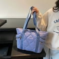 thumbnail image 4 of Large Tote Bag for Women with Zipper, Lightweight Puffy Tote Bag Quilted Shoulder Bag Handbag for Travel, Work, Gym, 4 of 10