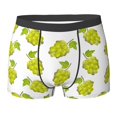 thumbnail image 6 of Men's Boxer Briefs, Grape Print yellow Soft Comfy Mens Underwear Boxer Briefs Breathable With Widen Waist, 6 of 7
