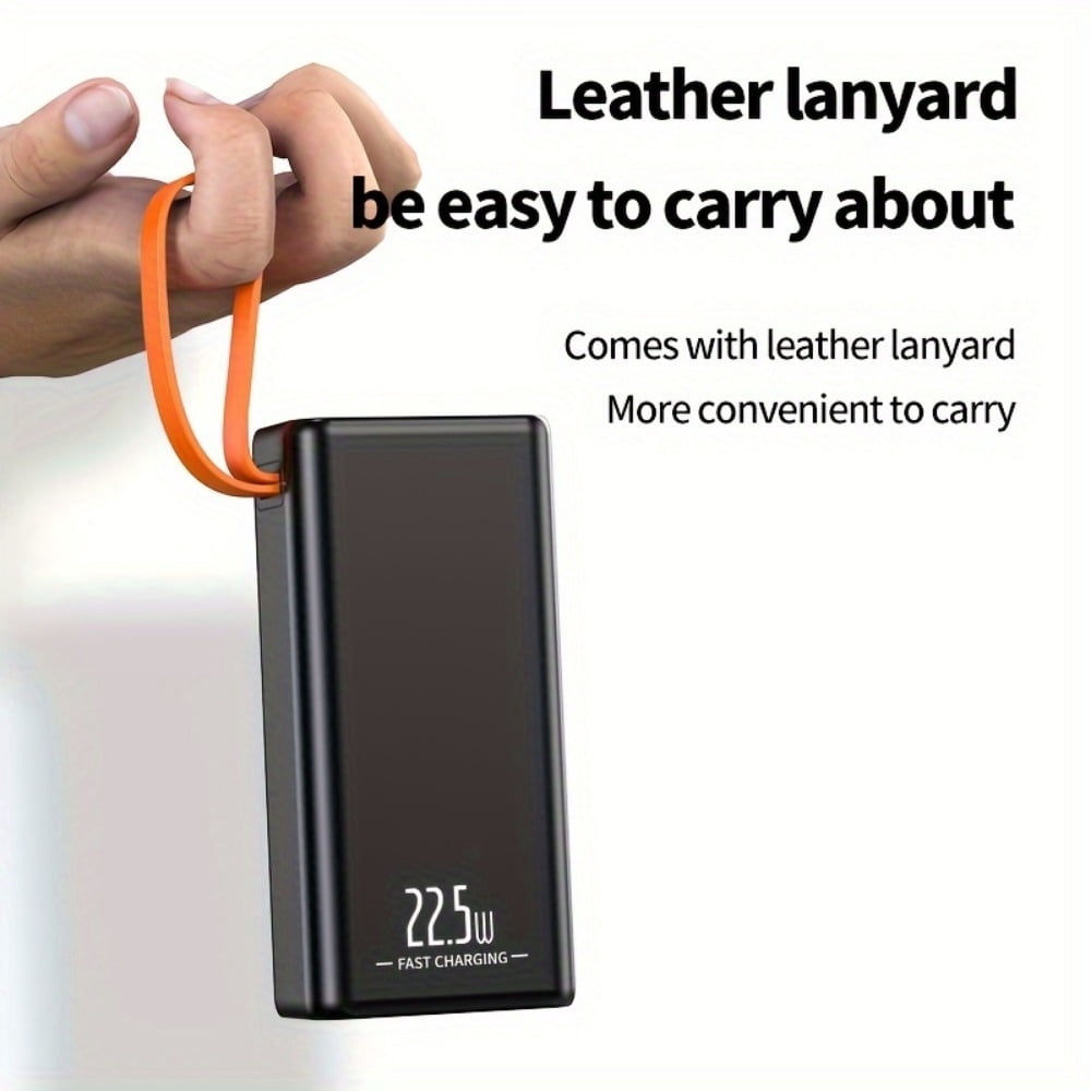 60000mAh Portable Charger with LED Display & Camping Light - Ultra High Capacity Power Bank for iPhone, Android, Outdoor Emergency Backup Battery Pack