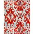 thumbnail image 2 of SAFAVIEH Watercolor Allen Abstract Colorful Area Rug, Brick/Light Blue, 8' x 10', 2 of 6