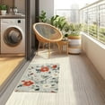 thumbnail image 4 of Yayeee Doormat for Indoor Entrance 32" x 20" Non Slippery Floor Rug, Red and White Floral Pattern, 4 of 8