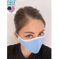 thumbnail image 2 of 3 Pack - 100% Cotton Face Cover - Washable | Reusable | Three Layers | Unisex - BLUE, 2 of 5
