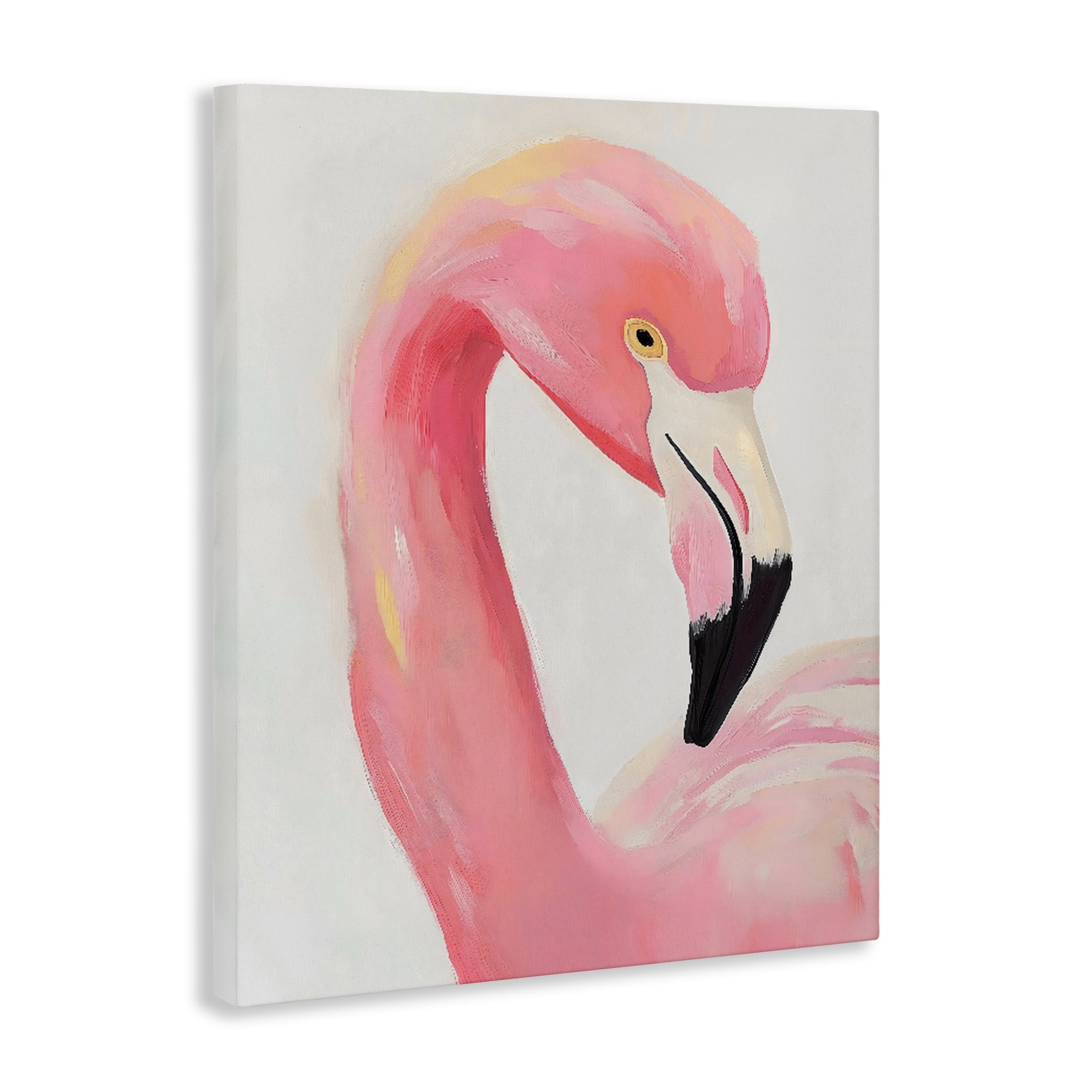 Stupell Industries Serene Pink Flamingo Portrait Canvas Wall Art, design by The Prints Vibe
