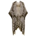 thumbnail image 3 of Breezy Lane Kimonos para mujer Ropa de playa Cárdigan de verano con borla verde con estampado bohemio, 3 of 5