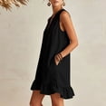 thumbnail image 6 of Shihyeh Womens Swimsuit Cover Up Shirt Ruffle Short Sleeve Bathing Suit Coverups V Neck Flowy Ruffled Beach Bikini Dress, 6 of 8