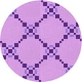 thumbnail image 1 of Ahgly Company Machine Washable Indoor Round Transitional Violet Purple Area Rugs, 3' Round, 1 of 7