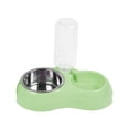 thumbnail image 1 of Juego de cuencos de agua Y comida para mascotas Strade Fareast Limited de acero inoxidable color verde, 1 of 8