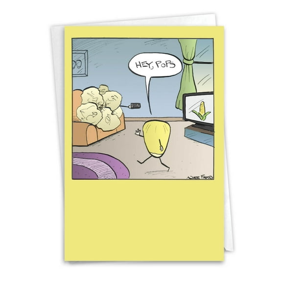 1 Funny Father's Day Card with Envelope - Hey Pops C3620FDG