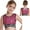 Pink, variant on Kids Girls Jazz Latin Modern Hip Hop Dance Crop Tops Gymnastics Vest Dancewear Tank Top Gold 6