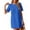 *Blue, variant on ClodeEU Women's Crew Neck Short Sleeve T-Shirt Dress,Casual Loose Textured Mini Dress Army Green,Women's Plus L
