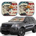 thumbnail image 1 of Balery Retro American Eagle Parasol para parabrisas de coche de 2 piezas | Parasol plegable para parabrisas delantero de coche para la mayoría de sedanes-Small, 1 of 6