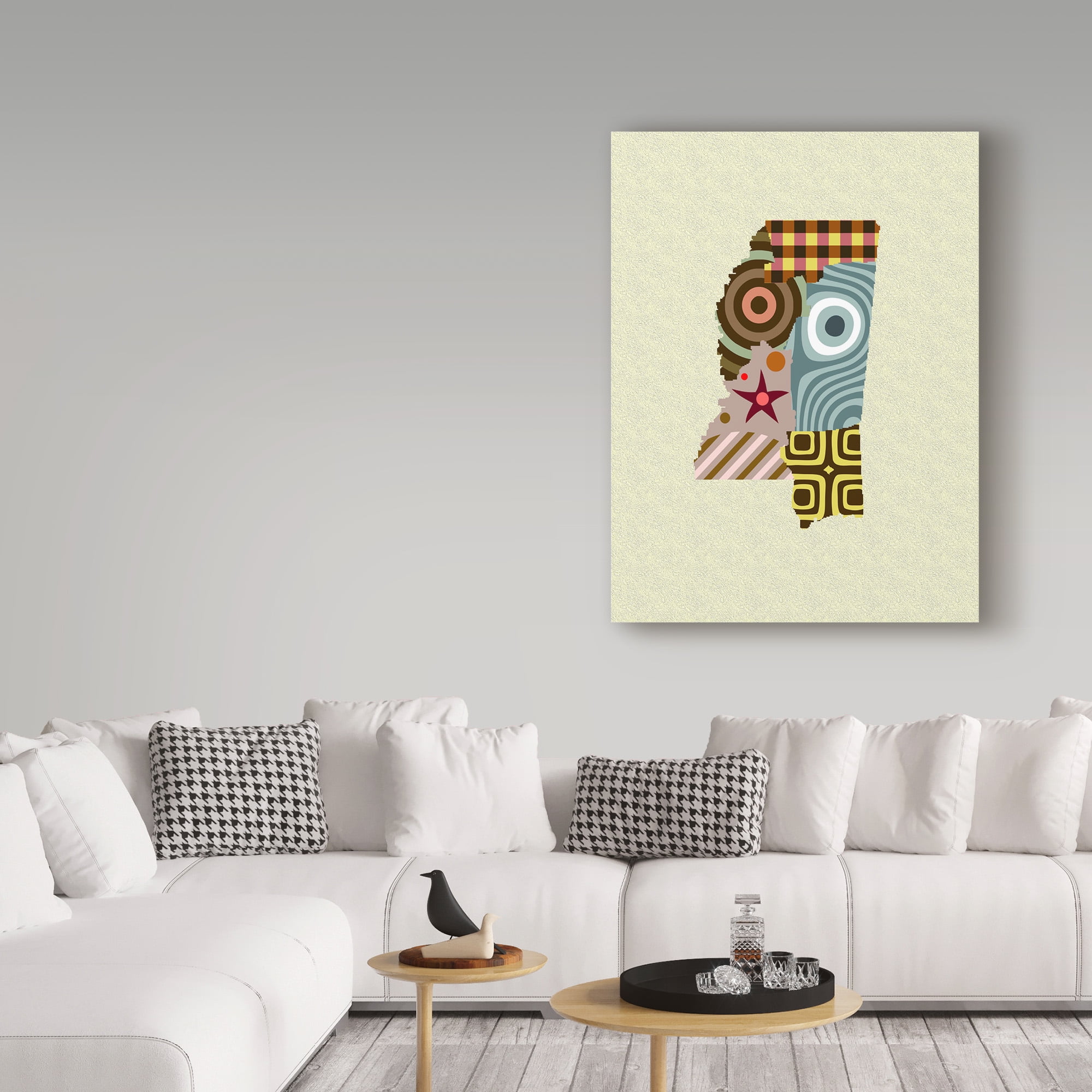 Trademark Fine Art 'Mississippi State Map' Canvas Art by Lanre Adefioye