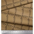 thumbnail image 3 of Soimoi Brown Japan Crepe Satin Fabric Tendril & Abstract Decor Fabric Printed Yard 42 Inch Wide, 3 of 3