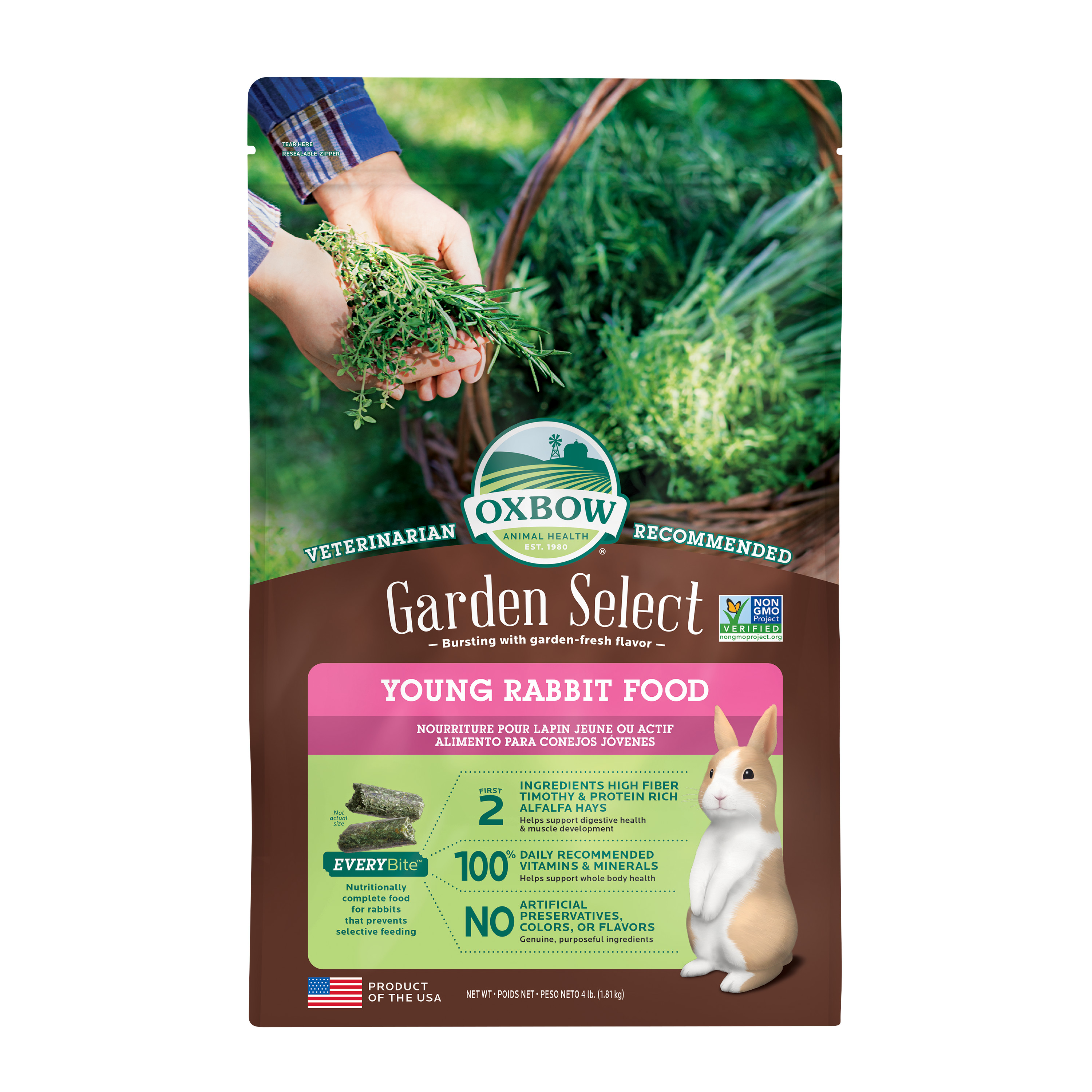 Oxbow Garden Select Young Rabbit Food, 4 lb Bag