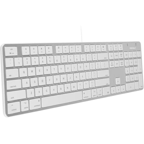Gezegen yenilik kilim  Macally 104 key Aluminum Ultra Slim USB Wired Keyboard for Mac - Walmart.com