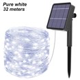 thumbnail image 1 of Cadena de luz para jardín, energía solar, alambre de cobre, cadena de luz para jardín, IP55, cadena de lámpara decorativa a prueba de agua, color blanco Kearding HA004920-02B, 1 of 6