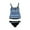Blue - multiblublk, variant on Profile Womens Geo Ruffled Brief 2 Piece Tankini, Blue, 8