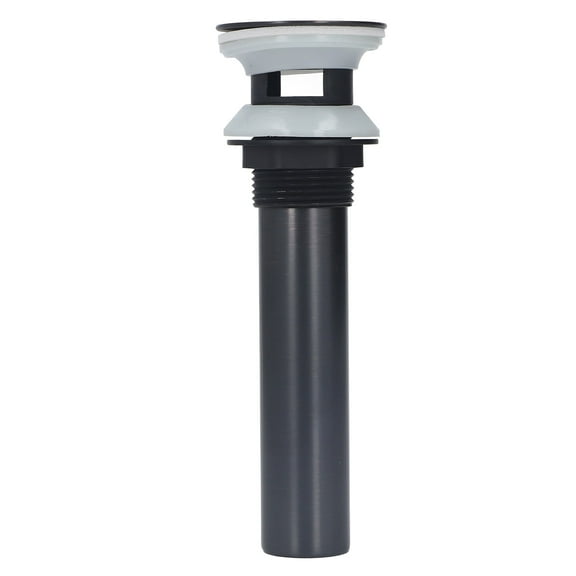 Stainless Steel Black Basin Sink Drain Assembly with Waste Stopper & Bounce Feature - Non-Overflow Design for Bathroom