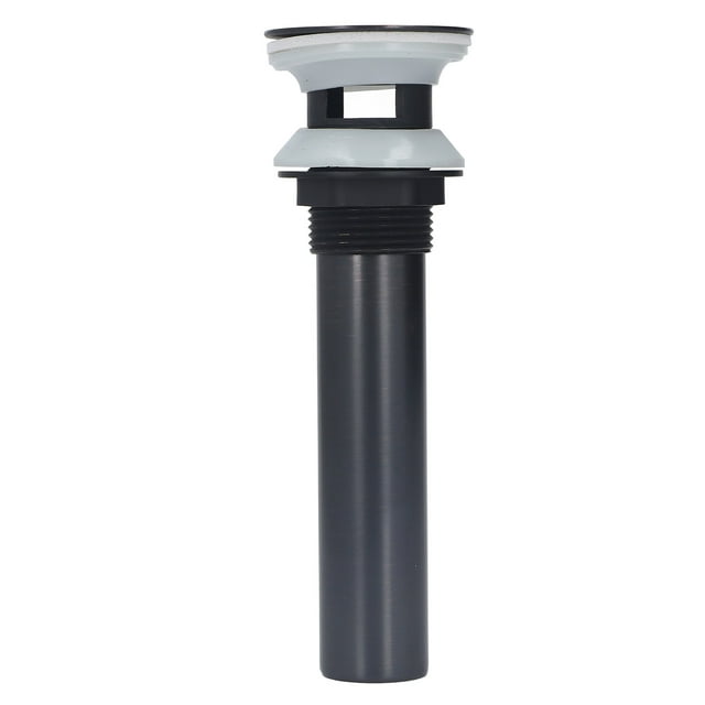 Tapón de desagüe de acero inoxidable negro para lavabo de baño