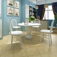 thumbnail image 1 of vidaXL Dining Chairs 4 pcs White Solid Rubber Wood, 1 of 4