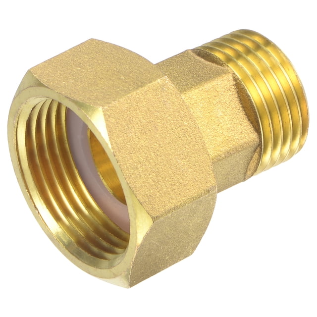 Unique Bargains G3/4 Femelle x Filetage G1/2 Mâle Raccord de Tuyau en Laiton de 38 Mm Raccord Hexagonal