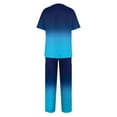 thumbnail image 3 of YDKZYMD Scrubs Sets for Women Jacket Maroon 3XL Blue Plus Size Jogger Top and Pant Short Sleeve with Pockets Medical Nursing Uniform Scrub Set Petite Tie Dye V Neck 2 Piece, 3 of 5