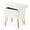 White/15.90 x 12.20 x 18.80 inch, variant on Alvantor Faux Fur Vanity Stool with Hidden Storage, Padded Ottoman Seat, Gold Metal Legs, Gray 15.9 x 12.2 x 18.8 in