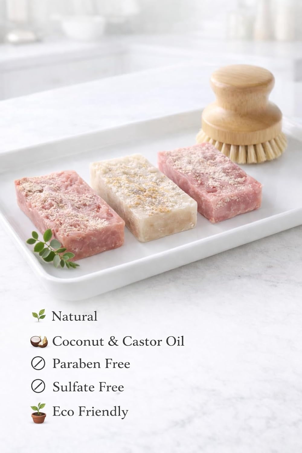 Cherry Blossom & Hibiscus Dish Soap Bars 3 Pack-Natural Solid Dish Soap, Coconut & Castor Oil, Fragrance Oil, Mica- Eco-Friendly Zero-Waste Cleaning (3.2 oz Bars)