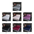 thumbnail image 4 of Naiovety Sábanas de satén de Color sólido transpirables, lavables a máquina, cómodas y duraderas, sábana plana de satén resistente al Juegos de cama negro, 4 of 6