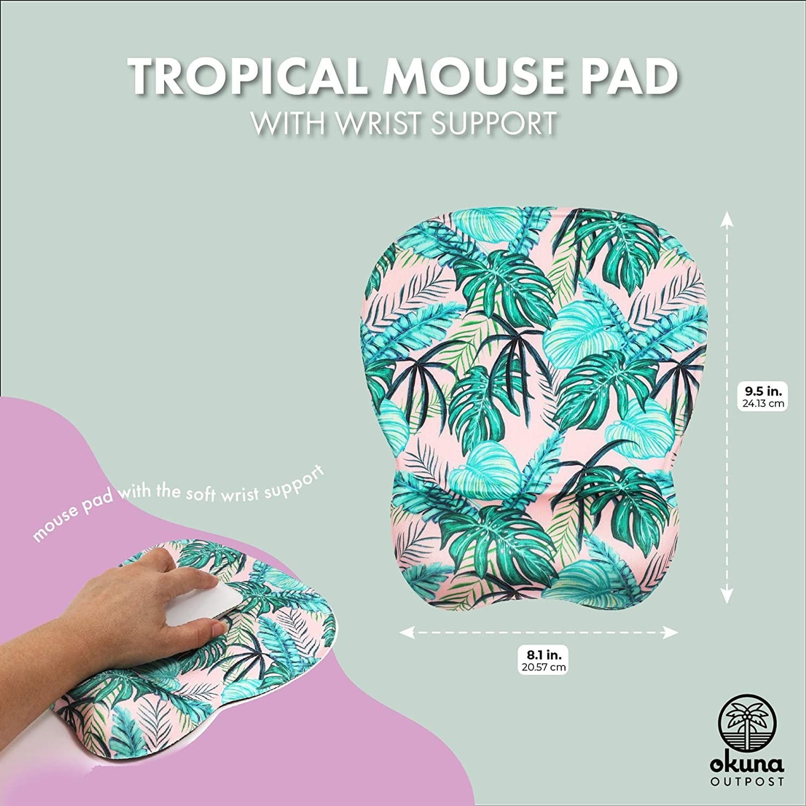 Teal Mouse Pad Wrist Support and Keyboard Rest Pad, Waterproof (2 Piec –  Okuna Outpost
