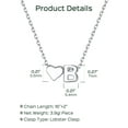 thumbnail image 6 of ChicSilver Heart Shaped Initial Necklace 925 Sterling Silver Letter Pendant Necklace Women's Jewelry Gift for Mom Girlfriend Wife, 6 of 8